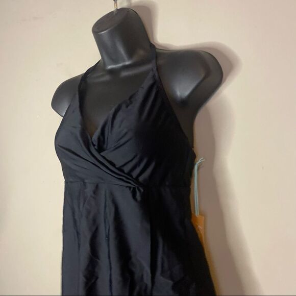 KANA Sol Black V Neck Padded Bra Swim Wear Top Neck Tie NWT - Picture 5 of 12